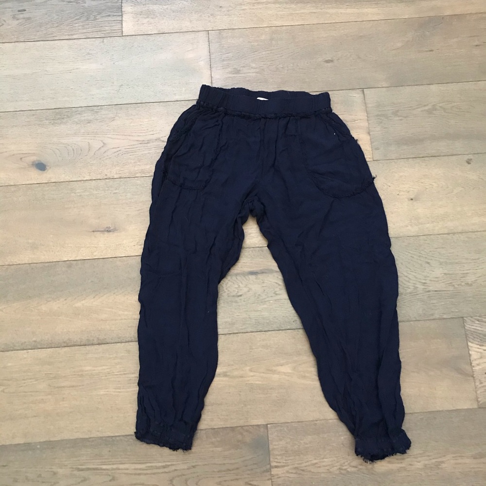 Rayon navy light flowy pants